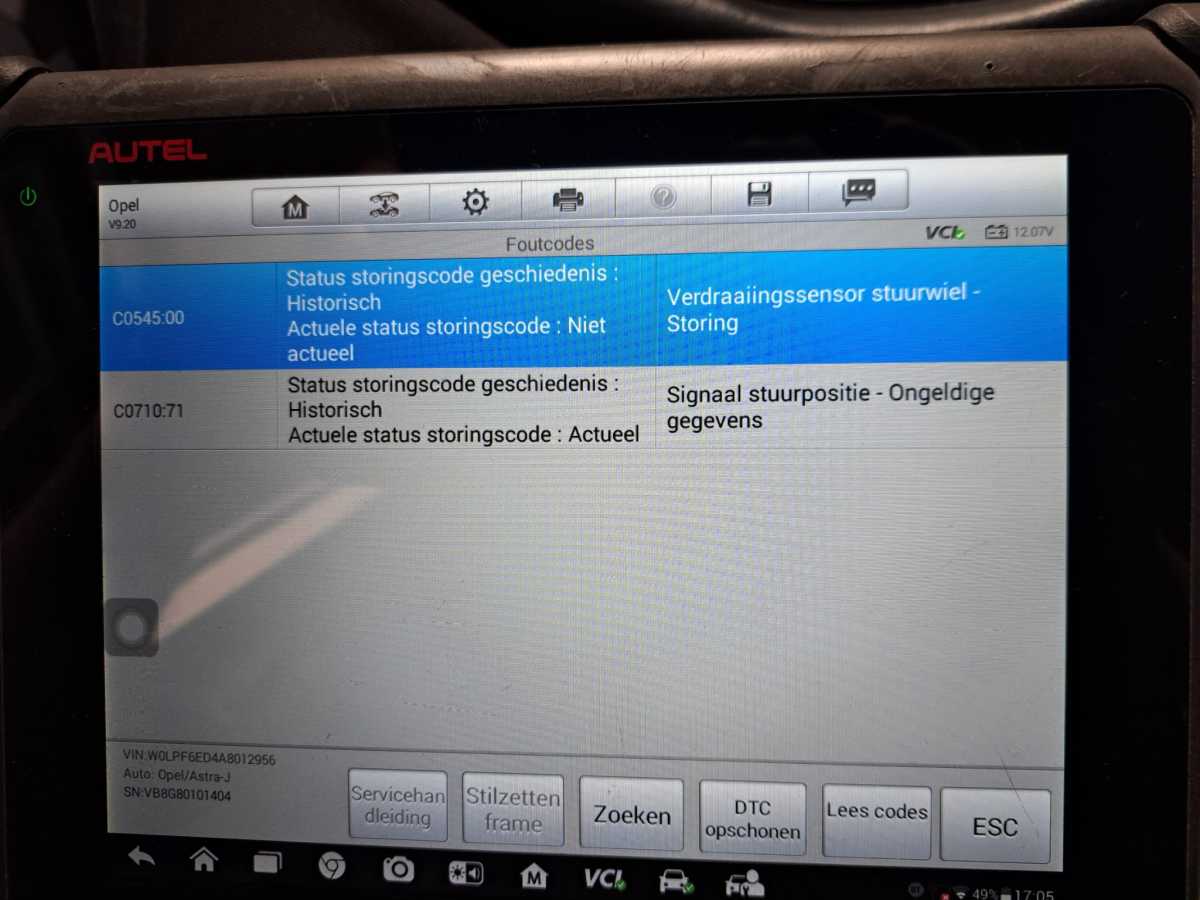 Meldingen uitleesapparatuur
